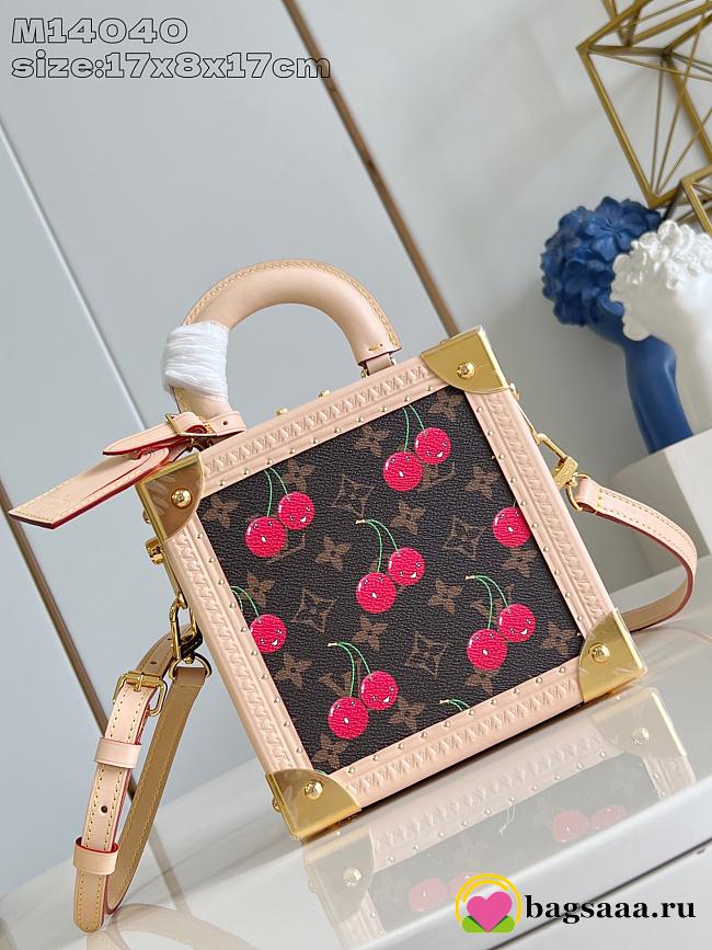 Bagsaaa M14040 LV x TM Mini Square Trunk Cherry - 17cm - 1