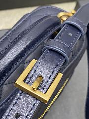 Bagsaaa YSL Gaby Vanity Bag In Lambskin 766731 Navy Blue - 18 X 11 X 6.5 CM - 4