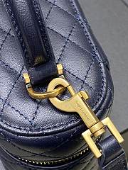 Bagsaaa YSL Gaby Vanity Bag In Lambskin 766731 Navy Blue - 18 X 11 X 6.5 CM - 2