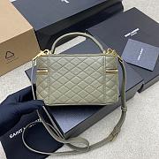 Bagsaaa YSL Gaby Vanity Bag In Lambskin 766731 Light Green - 18 X 11 X 6.5 CM - 3