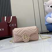 Bagsaaa Gucci GG Marmont mini shoulder bag 841290 pale pink - 17cm - 1