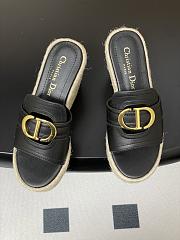 Bagsaaa Dior 30 Montaigne Wedge Slide Black Calfskin - 4