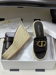 Bagsaaa Dior 30 Montaigne Wedge Slide Black Calfskin - 3