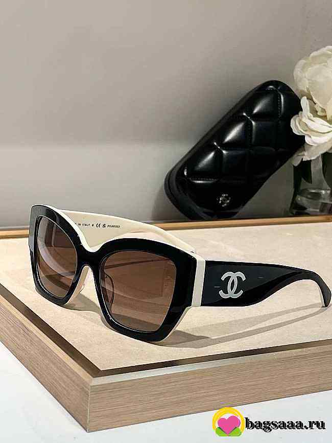 Bagsaaa Chanel Sunglasses Black & White - 1