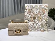 Bagsaaa Mini Dior Jolie Top Handle Bag Powder Beige Cannage Calfskin - 19cm - 1