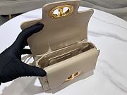 Bagsaaa Mini Dior Jolie Top Handle Bag Powder Beige Cannage Calfskin - 19cm - 4
