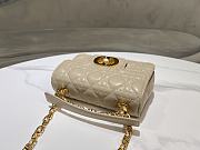 Bagsaaa Mini Dior Jolie Top Handle Bag Powder Beige Cannage Calfskin - 19cm - 3