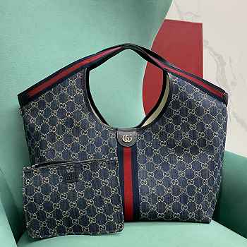 Bagsaaa Gucci Giglio large tote bag 853971 blue - 42 (60)cm