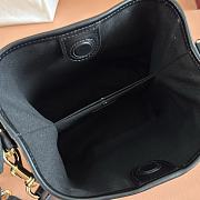 Bagsaaa Gucci GG Emblem Mini Bucket Bag 815118 black embossed GG - 19x18x11 cm - 4