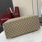 Bagsaaa Gucci GG Emblem Medium Tote Bag 815213 beige & blue - 38 x 25 x 15 cm - 4