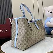 Bagsaaa Gucci GG Emblem Medium Tote Bag 815213 beige & blue - 38 x 25 x 15 cm - 3