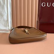 Bagsaaa Gucci Jackie 1961 small shoulder bag 810232 browm smooth leather - 27.5x19x4cm - 3