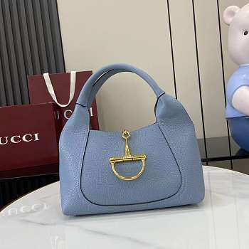 Bagsaaa Gucci Softbit medium top handle bag 837467 light blue - 27.5cm