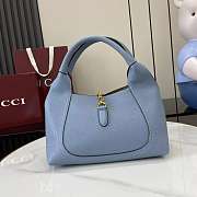 Bagsaaa Gucci Softbit medium top handle bag 837467 light blue - 27.5cm - 3
