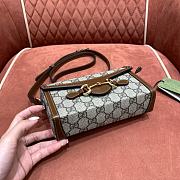Bagsaaa Gucci Horsebit 1955 mini bag 699296 beige & brown - 18cm - 4