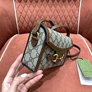 Bagsaaa Gucci Horsebit 1955 mini bag 699296 beige & brown - 18cm - 3