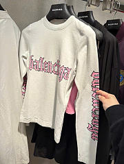 Bagsaaa Balenciaga Long Sleeve T-Shirt in dirty white  - 1