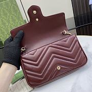 Bagsaaa Gucci GG Marmont small shoulder bag 751526 red - 21cm - 2