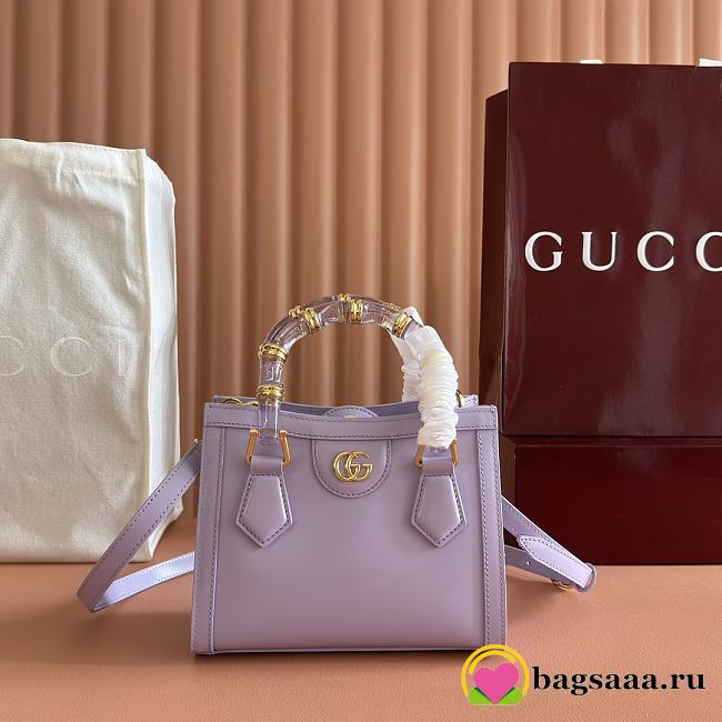 Bagsaaa Gucci Diana small tote bag 832936 purple - 20cm - 1