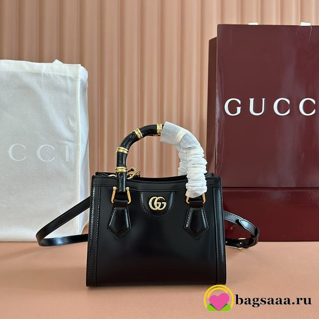 Bagsaaa Gucci Diana small tote bag 832936 black - 20cm - 1