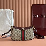 Bagsaaa Gucci Ophidia small shoulder bag 841341 beige & red - 26cm - 1