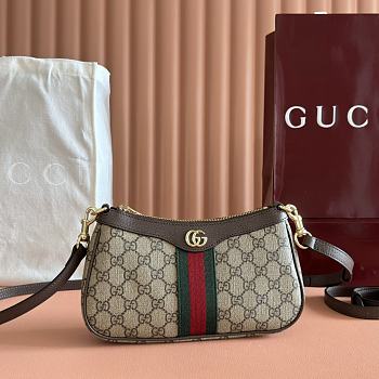 Bagsaaa Gucci Ophidia small shoulder bag 841341 beige & brown - 26cm