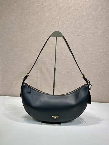 Bagsaaa Prada Demi-lune large leather shoulder bag 1BC255 black - 42cm