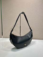 Bagsaaa Prada Demi-lune large leather shoulder bag 1BC255 black - 42cm - 3