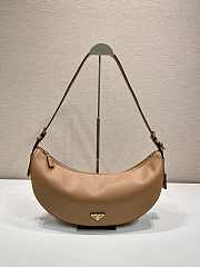 Bagsaaa Prada Demi-lune large leather shoulder bag 1BC255 beige - 42cm - 1