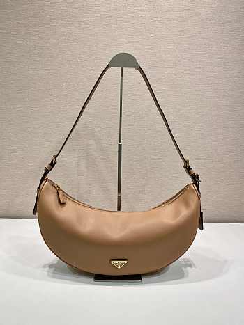 Bagsaaa Prada Demi-lune large leather shoulder bag 1BC255 beige - 42cm