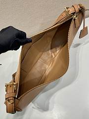 Bagsaaa Prada Demi-lune large leather shoulder bag 1BC255 beige - 42cm - 4