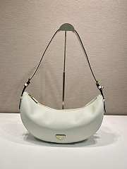 Bagsaaa Prada Demi-lune large leather shoulder bag 1BC255 white - 42cm - 1