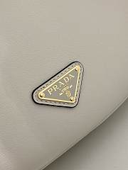 Bagsaaa Prada Demi-lune large leather shoulder bag 1BC255 white - 42cm - 4