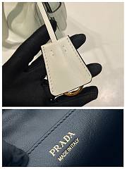 Bagsaaa Prada Demi-lune large leather shoulder bag 1BC255 white - 42cm - 3