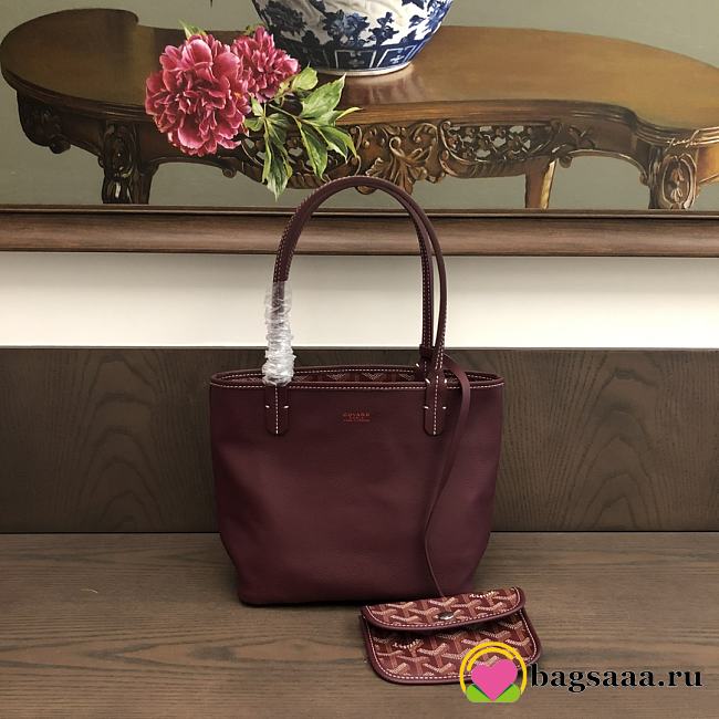 Bagsaaa Goyard Anjou Mini Bag Dark Red - 20cm - 1