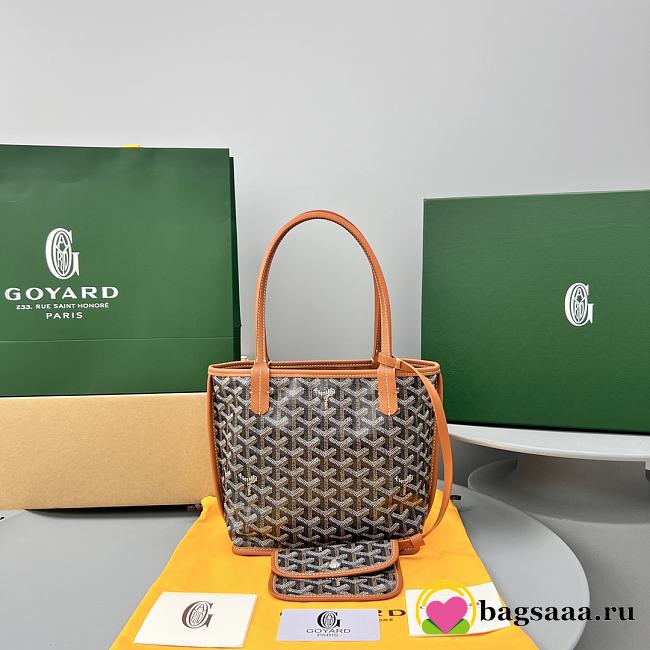 Bagsaaa Goyard Anjou Mini Bag Black & Brown - 20cm - 1