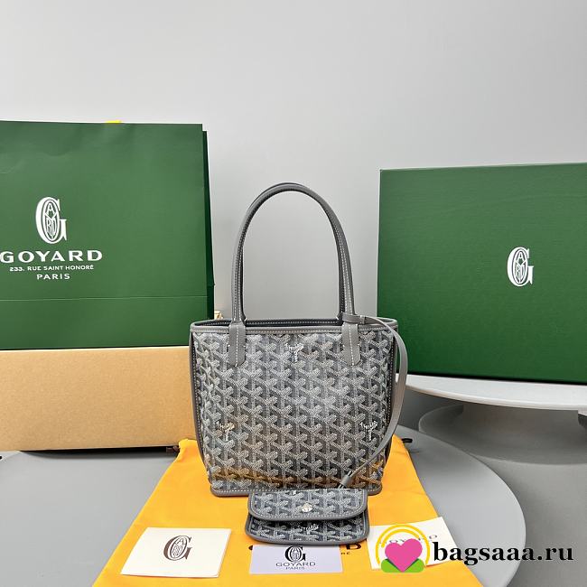 Bagsaaa Goyard Anjou Mini Bag Gray - 20cm - 1