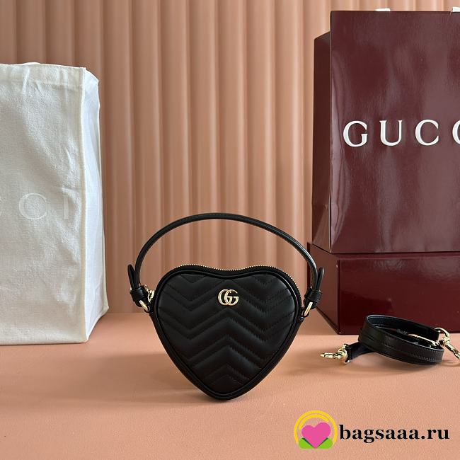 Bagsaaa Gucci GG Marmont mini bag 837753 black - 13.5cm - 1