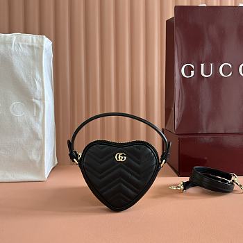Bagsaaa Gucci GG Marmont mini bag 837753 black - 13.5cm