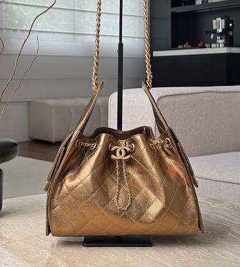 Bagsaaa CHANEL 25 Small Handbag AS5293 dark gold - 30cm