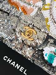 Bagsaaa Chanel Classic 11.12 Handbag A01112 Silver & Multicolour - 25.5cm - 4