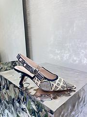 Bagsaaa Dior J'Adior Slingback Pump Natural and Black Cannage Raffia - 3