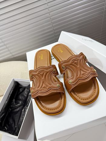 Bagsaaa Celine Marina Mule In Calfskin Brown