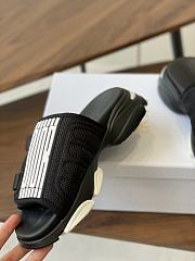 Bagsaaa Dior D-Wander Slide Black and White Technical Fabric with Dior Graphique Motif - 3