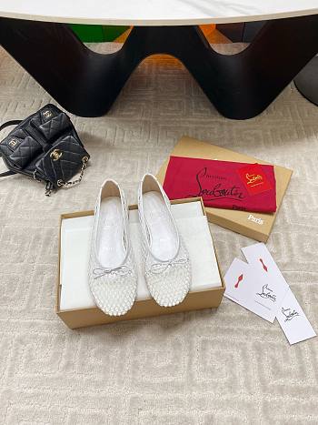 Bagsaaa Christian Louboutin Sweetie Jane ballerinas white