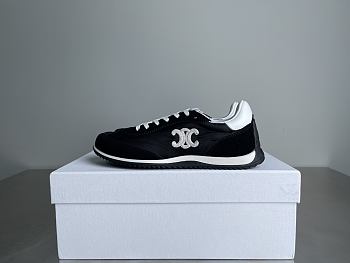 Bagsaaa Celine Racer - Low Top Sneaker In Nylon Suede And Calfskin black