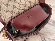 Bagsaaa Gucci Ophidia small top handle bag 836843 beige & red - 20cm - 3