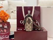 Bagsaaa Gucci Ophidia small top handle bag 836843 beige & brown - 20cm - 4