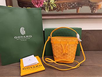 Bagsaaa Goyard Petit Flot Mini bucket bag yellow - 17.5cm