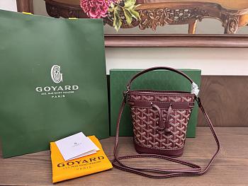 Bagsaaa Goyard Petit Flot Mini bucket bag Burgundy - 17.5cm
